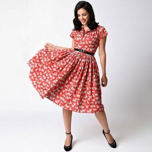 Bernie Dexter Kelly Dress - Red Kittens